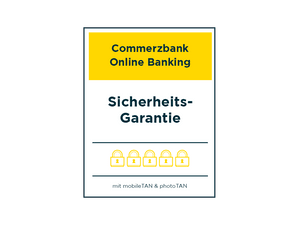 Siegel: Die Commerzbank Online Banking Sicherheits-Garantie mit mobileTAN & photoTAN