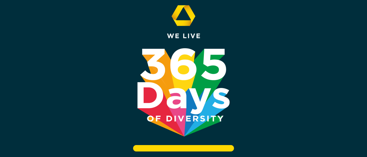 Logo of Commerzbank we live 365 days of Diversity