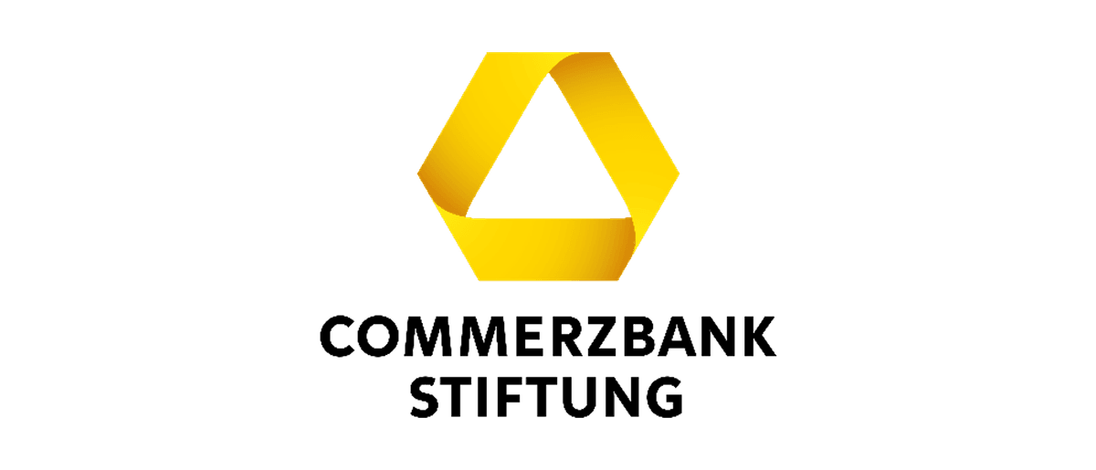 Logo der Commerzbank mit der Unterschrift "Commerzbank Stiftung"