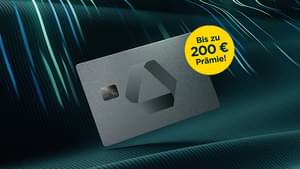 Commerzbank Girocard auf einem digital anmutendem Hintergrund